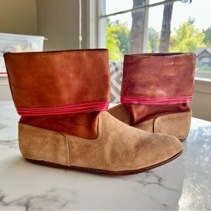 Portuguese Madeira Botas De Vilao Leather Suede Ankle Booties EU 39